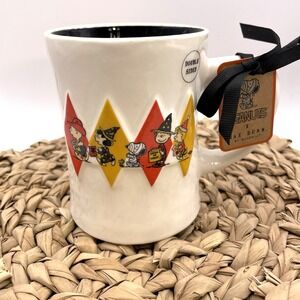 Rae Dunn x Peanuts Halloween "Trick Or Treat " Snoopy & The Gang Mug 18oz 3D‎